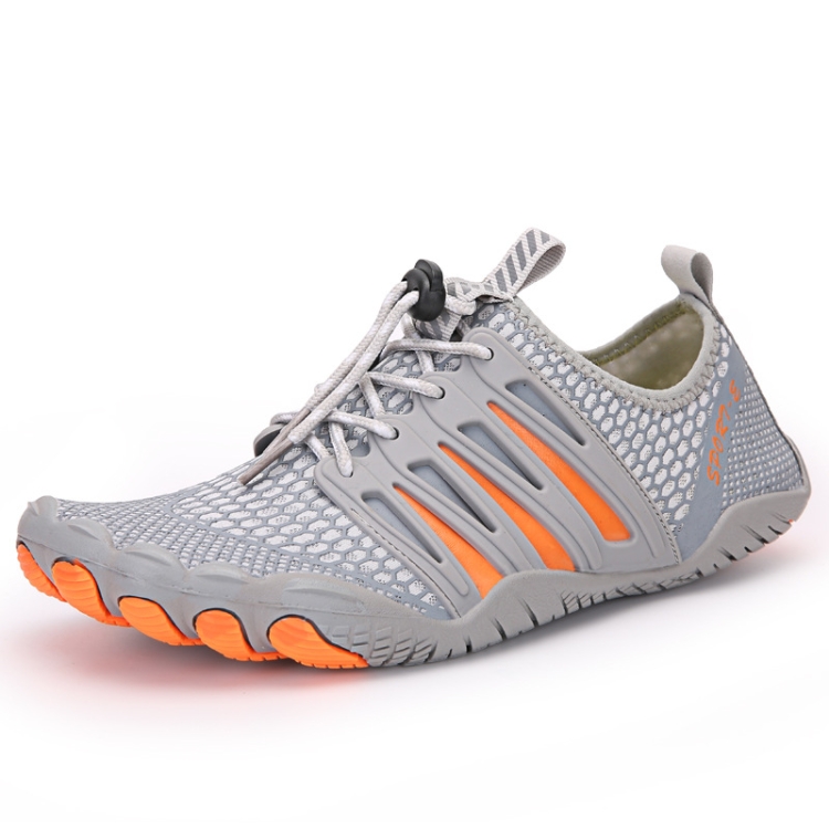 Outdoor Sports Hiking Shoes Antiskid Fishing Wading Shoes Lovers Beach Shoes, Size: 38(Gray)