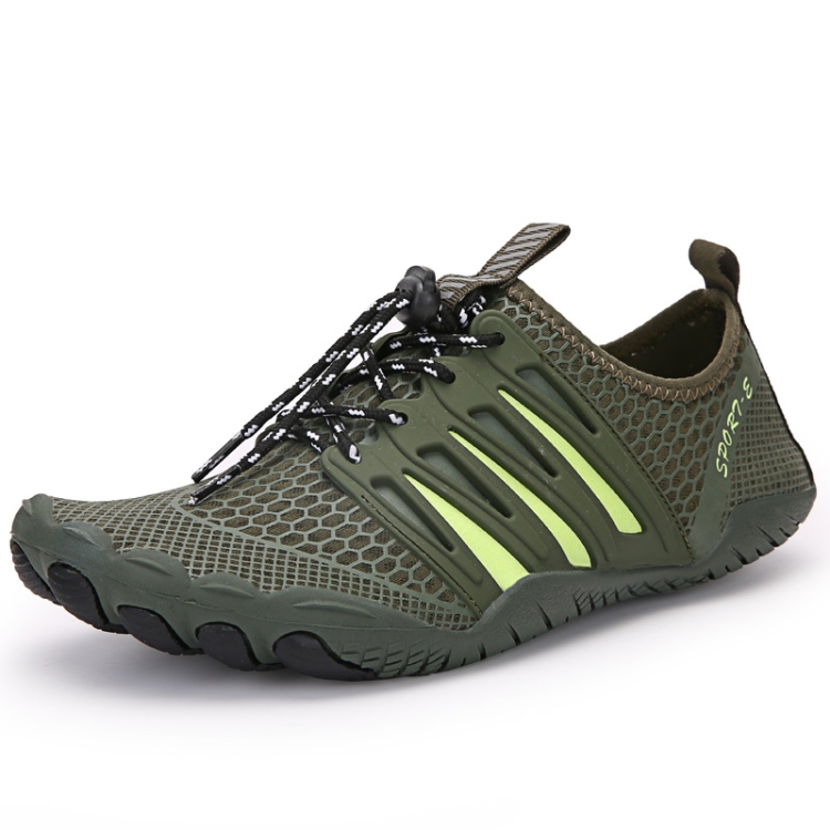 Outdoor Sports Hiking Shoes Antiskid Fishing Wading Shoes Lovers Beach Shoes, Size: 44(Army Green)