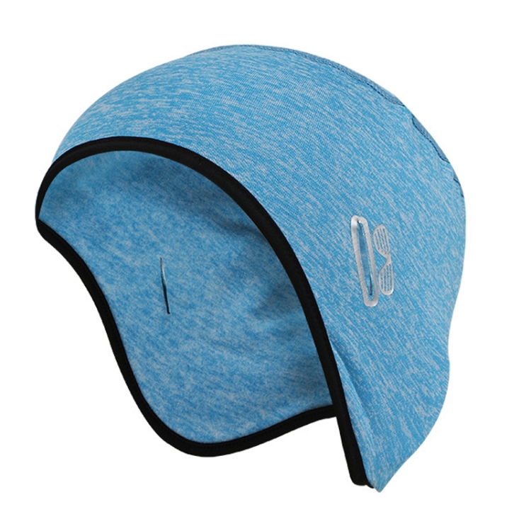 Outdoor Sports Warm Ear Hat Helmet Lining Winter Riding Skull Cap, Size: Free Code(Blue Yarn)