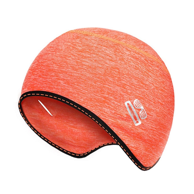 Outdoor Sports Warm Ear Hat Helmet Lining Winter Riding Skull Cap, Size: Free Code(Orange)