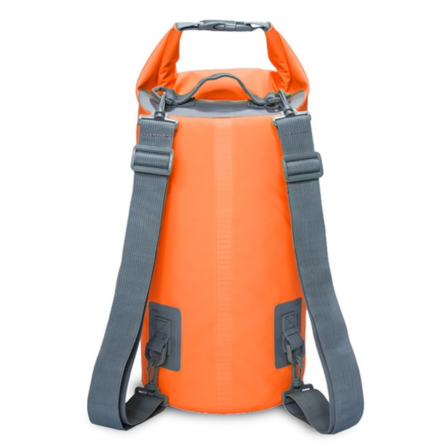 Outdoor Waterproof Dry Dual Shoulder Strap Bag Dry Sack, Capacity: 15L (Orange)