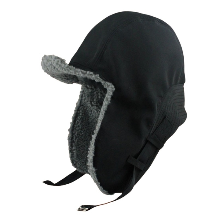 Outdoor Winter Thickened Fleece Windproof Warm Ski Cap(Black)