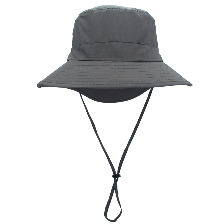outfly Outdoor Breathable Fisherman Cap Lengthening Fish Tail Hiking Sunshade Cap(Dark Gray)