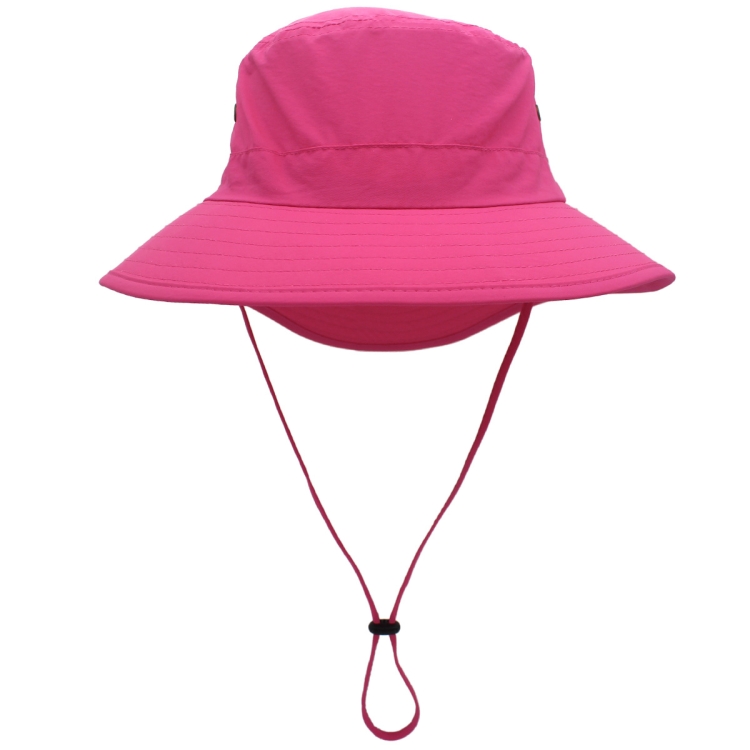 outfly Outdoor Breathable Fisherman Cap Lengthening Fish Tail Hiking Sunshade Cap(Rose Red)