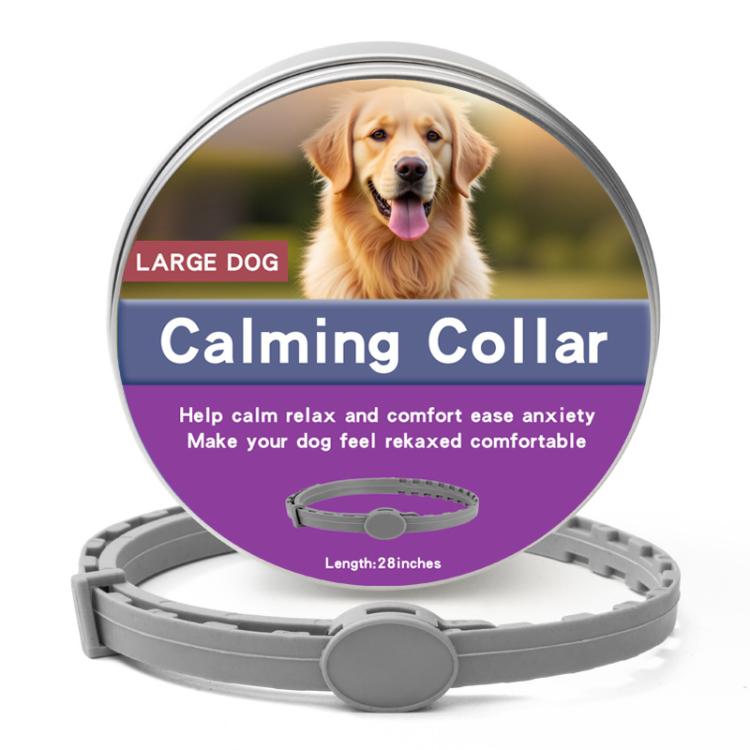 Pet Deworming Calming Collar Fleas Ticks Removing, Aluminum Box Packing, Model:72cm For Large Dog(Grey)