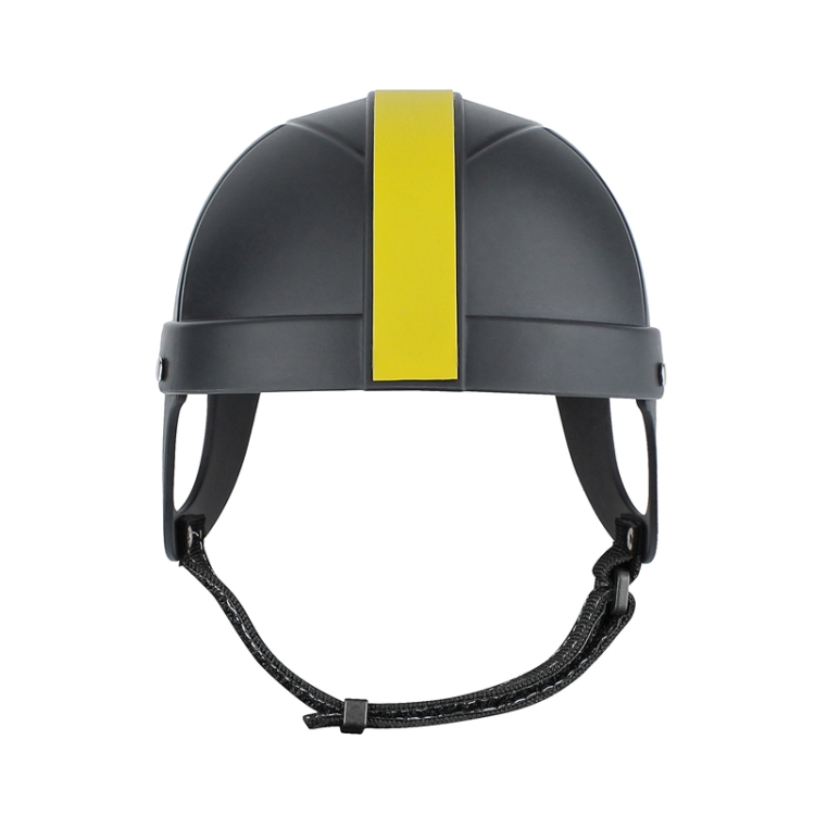 Pet Helmet Dogs And Cats Rugby Hat Accessories, Size: M(Black And Yellow)