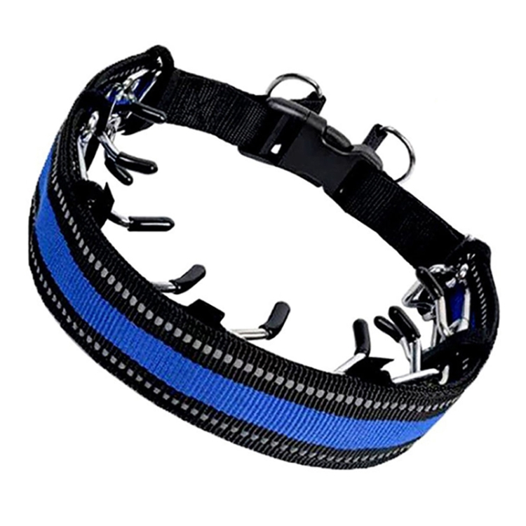 Pet Training Stimulating Chain Collar Anti-Burst Punch Dog Corral, Size: L(Blue)