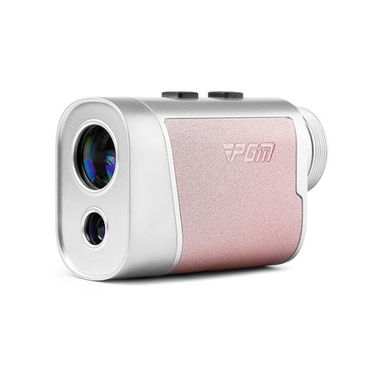 PGM JQ018 Mini Magnetic Slope Compensated Golf Pocket Rangefinder 1200 Yards(Pink Silver)