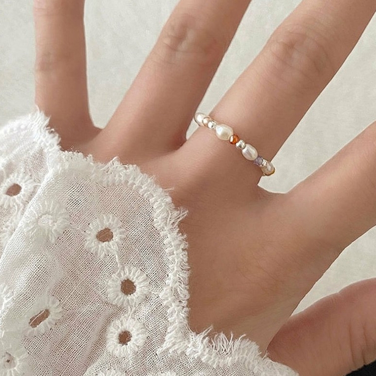 Platinum Plated Ladies Vintage Wear Combination Ring, Specification:J2310