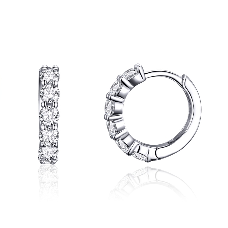 Platinum-plated Zircon Sterling Silver Jewelry Earrings