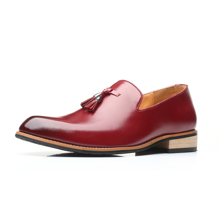 Pointed British Men Dress Shoes Soft Rubber Sole Shoes Wedding Shoes, Size:39(Brown)