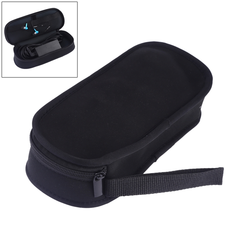 Portable Neoprene Digital Accessories Data Cable Storage Bag(Black)