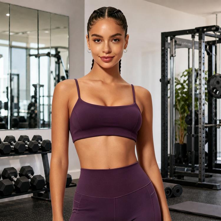 Quick-Dry Strap Yoga Top Women Backless Sports Bra & Fitness Top, Size: M(Red)