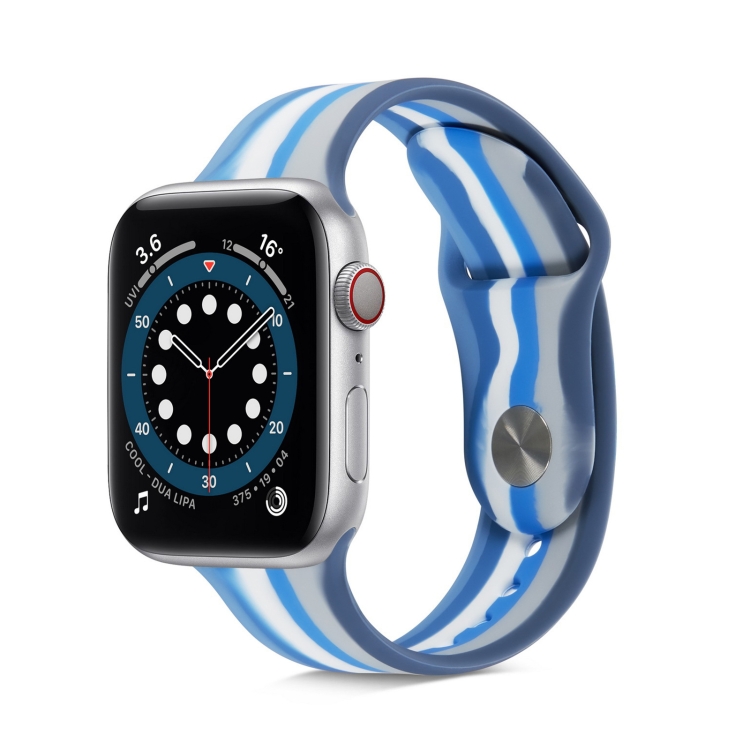 Rainbow Silicone Strap Watch Band For Apple Watch Series 9&8&7 41mm / SE 3&SE 2&6&SE&5&4 40mm / 3&2&1 38mm(2)