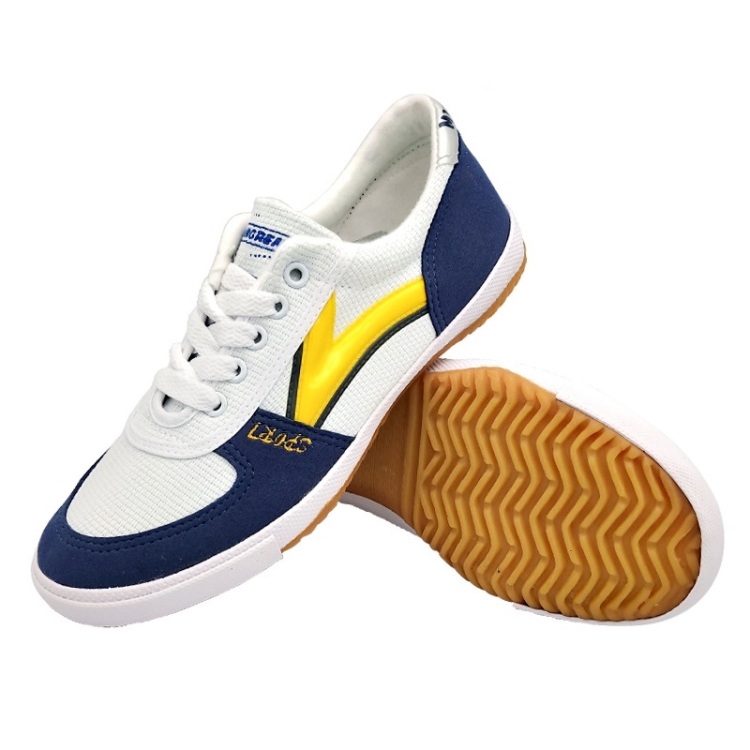 Recreational Sports Training Sneakers Tendon-Soled Antiskid Canvas Shoes, Size: 41/255(White Yellow)