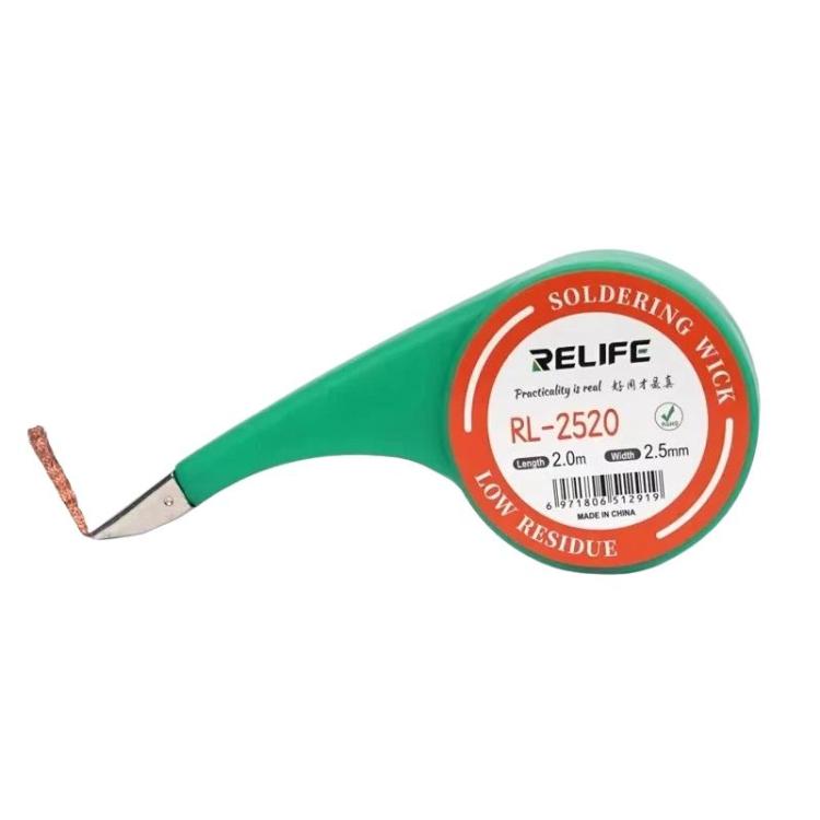 RELIFE 2.5mm x 2m Powerful Solder Removal Tape Low Residue No-Clean Solder Removal Tape for Repair and Soldering