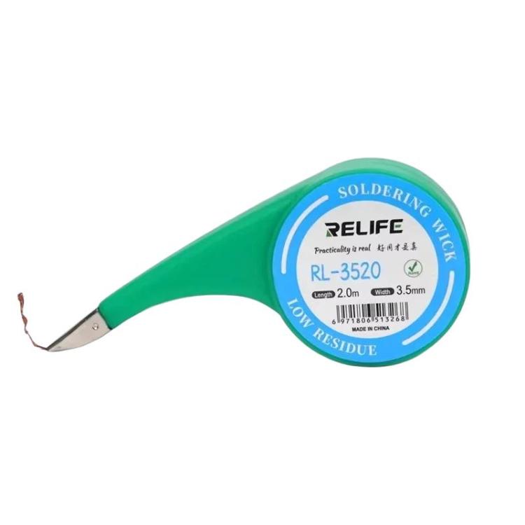 RELIFE 3.5mm x 2m Powerful Solder Removal Tape Low Residue No-Clean Solder Removal Tape for Repair and Soldering