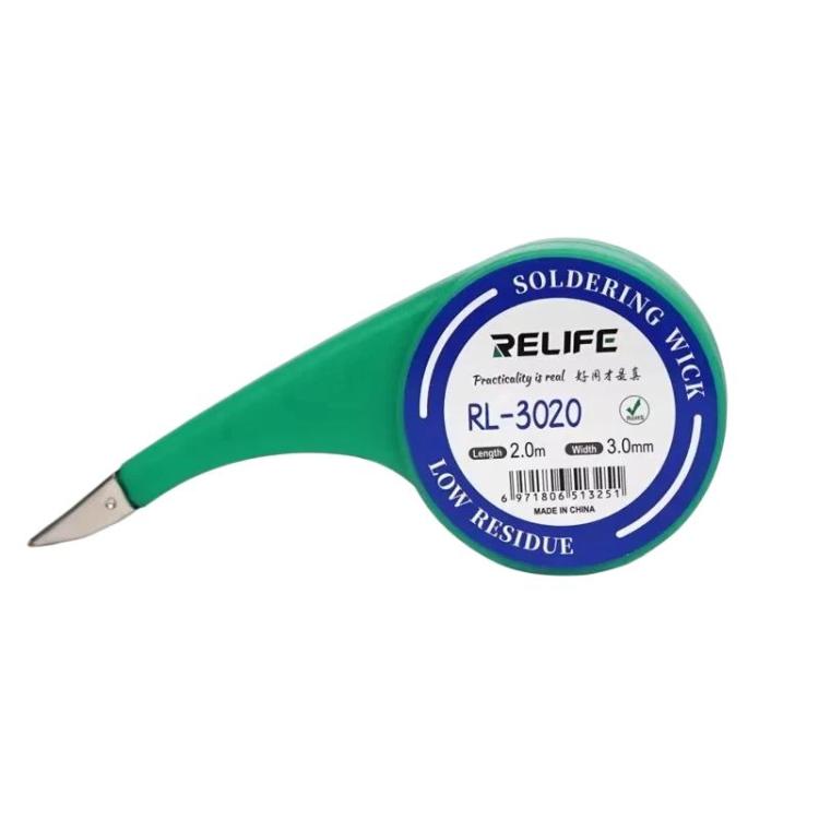 RELIFE 3mm x 2m Powerful Solder Removal Tape Low Residue No-Clean Solder Removal Tape for Repair and Soldering
