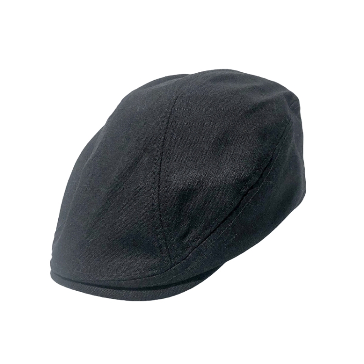 Retro Forward Cap Linen Cap Spring And Summer Beret(Black)