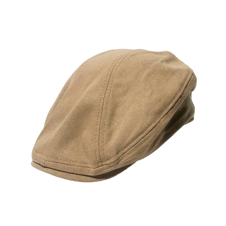 Retro Forward Cap Linen Cap Spring And Summer Beret(Light Khaki)