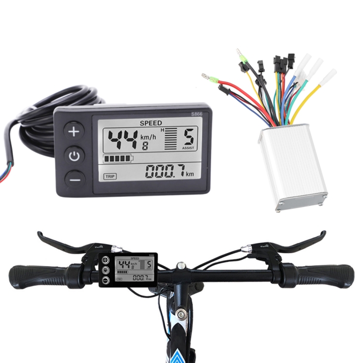 S866 A Type Electric Bicycle Universal Electric Bicycle Dashboard Set, Specification: 24V /36V