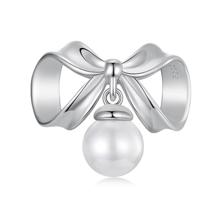 S925 Sterling Silver Bow Bead DIY Bracelet Beads(BSC1088)