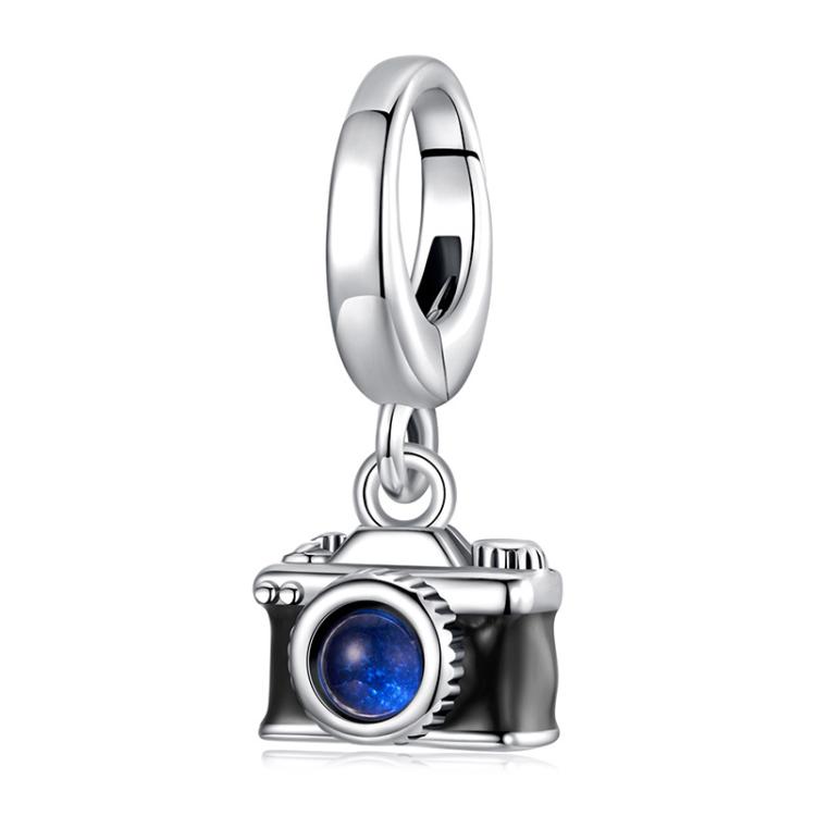 S925 Sterling Silver Camera Pendant Bracelet Openable Beads(SCC3032)