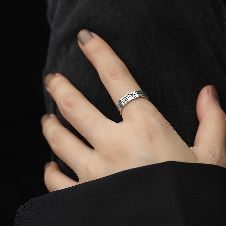 S925 Sterling Silver Cool Style Ladies Combination Ring, Specification:J224