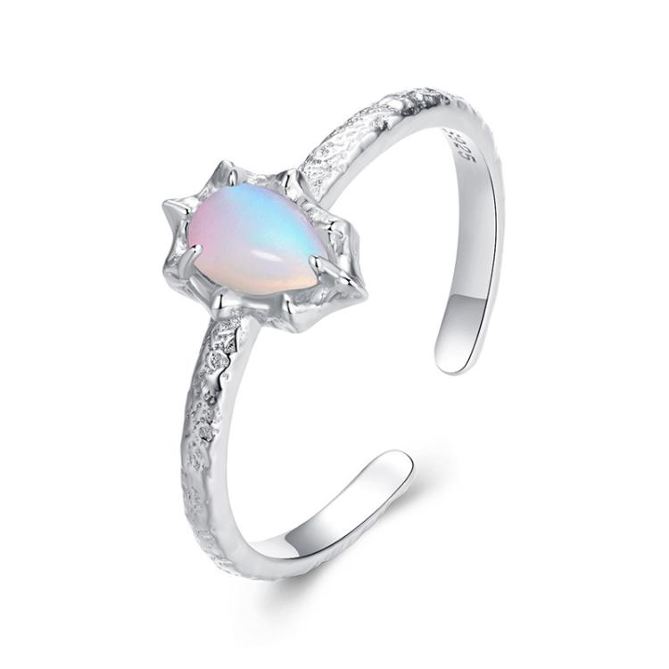 S925 Sterling Silver Fantasy Aurora Opal Adjustable Ring(BSR625-E)