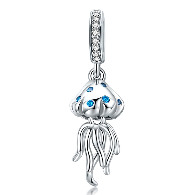 S925 Sterling Silver Jellyfish Pendant DIY Bracelet Necklace Accessories