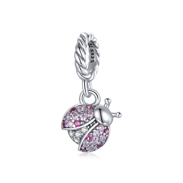 S925 Sterling Silver Ladybug Pendant DIY Bracelet Necklace Accessories