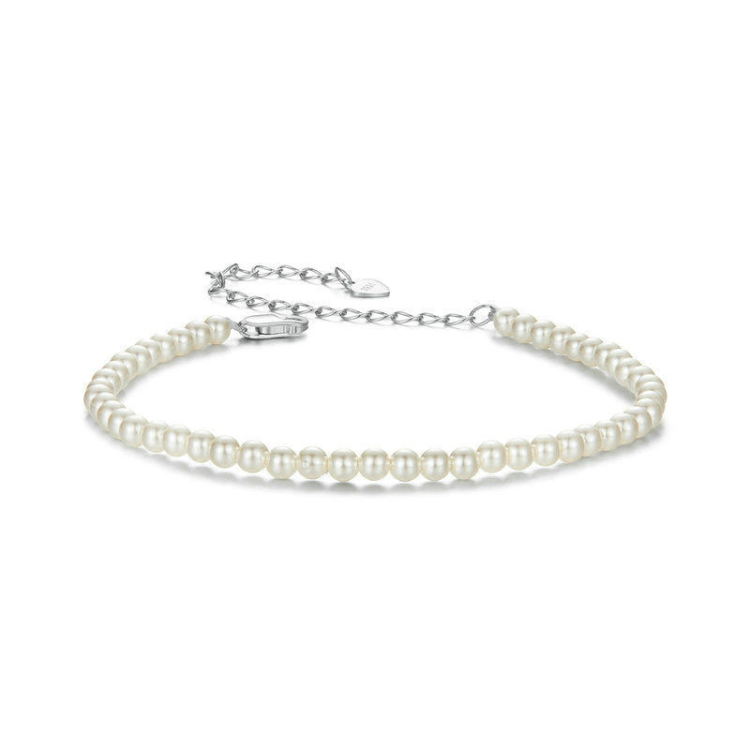 S925 Sterling Silver Opal Shell Pearl Bracelet(SCB280)