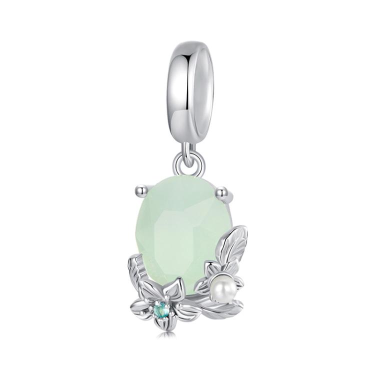 S925 Sterling Silver Pearl Flower Pendant(BSC1108)