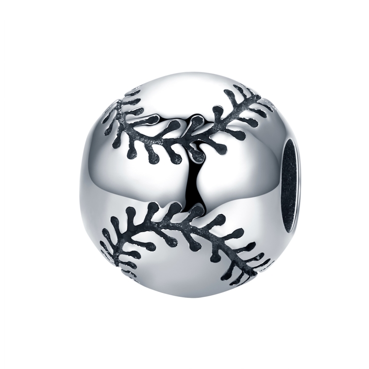 S925 Sterling Silver Pendant Baseball Passion Beads DIY Bracelet Necklace Accessories