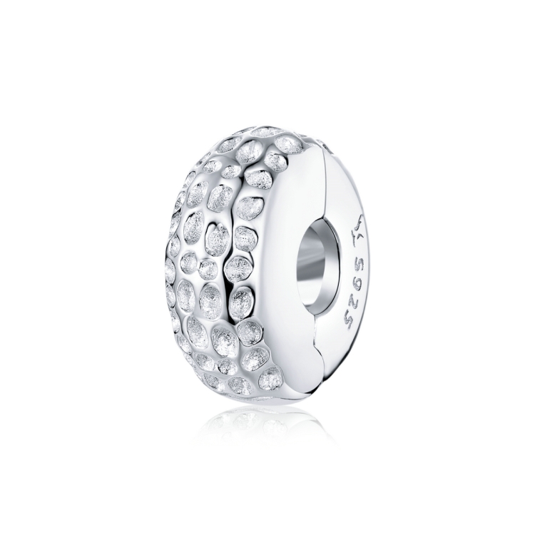 S925 Sterling Silver Pendant Simple Texture Positioning Buckle Beads DIY Bracelet Necklace Accessories