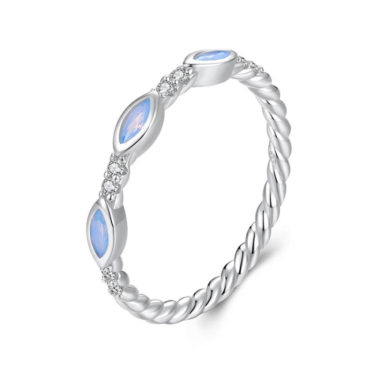 S925 Sterling Silver Platinum-Plated Zircon Nano Opal Ring(7)