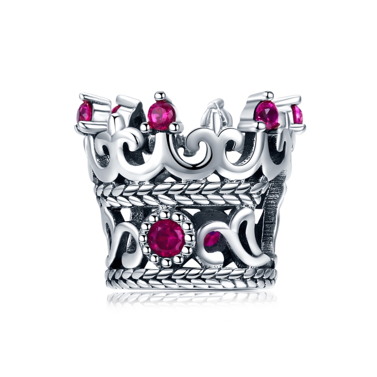 S925 Sterling Silver Red Crown Beads DIY Bracelet Accessories