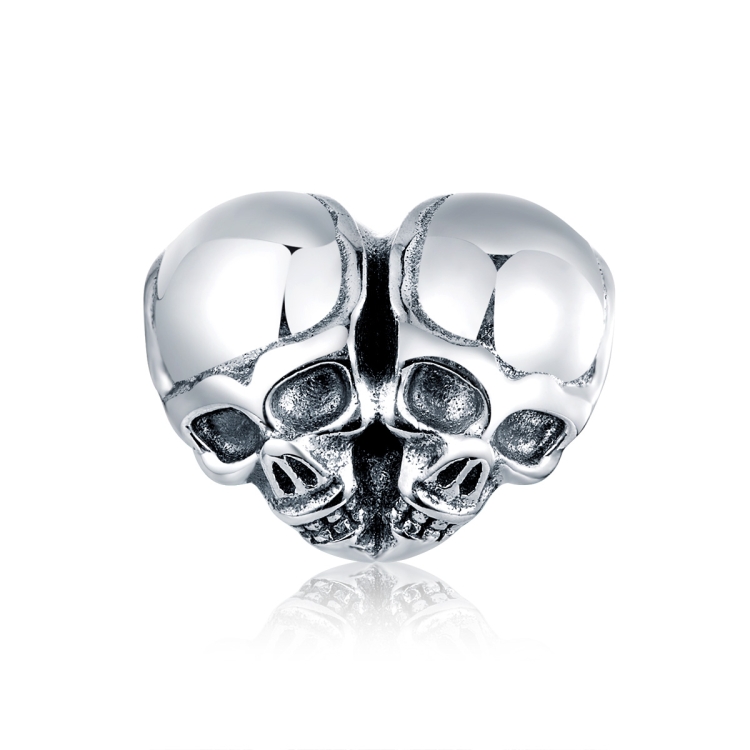 S925 Sterling Silver Skull Bones Beads DIY Bracelet Necklace Accessories