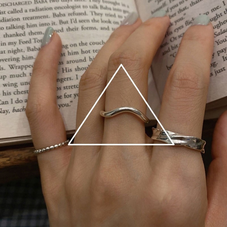 S925 Sterling Silver Vintage Ring Chain Jewelry, Color: J2285
