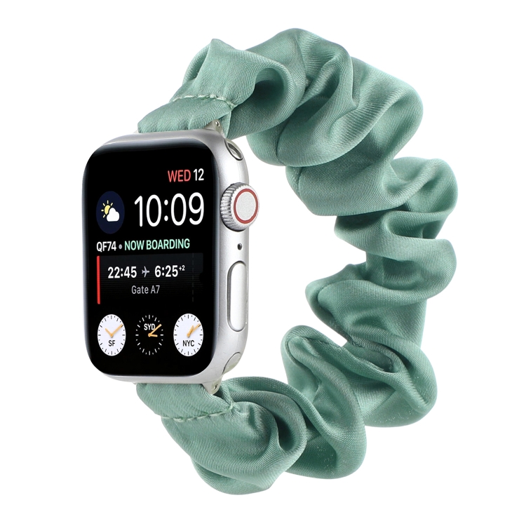 Scarf Hair Tie Watch Band For Apple Watch Ultra 49mm&Watch Ultra 2 49mm / Series 9&8&7 45mm / SE 3&SE 2&6&SE&5&4 44mm / 3&2&1 42mm(Light Green)