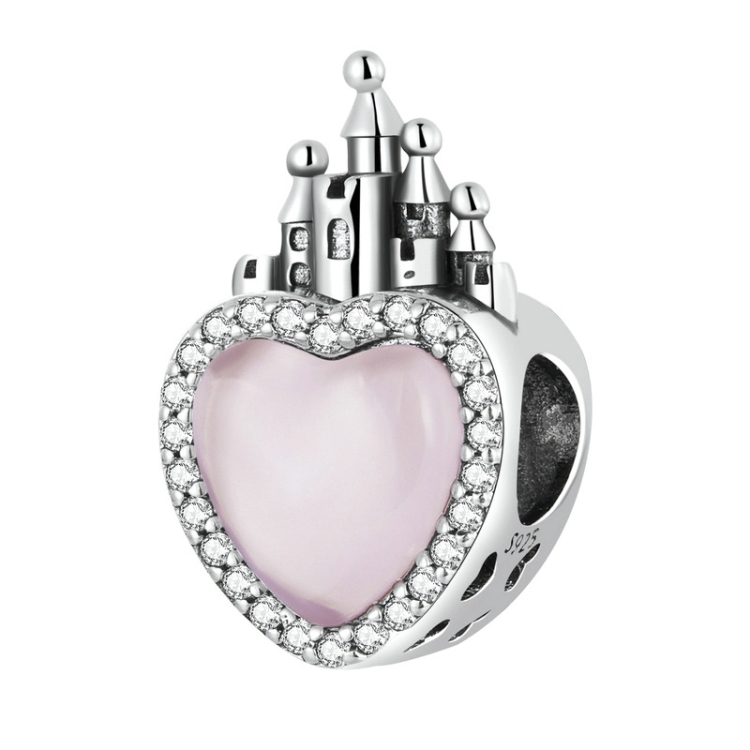 SCC2207 Castle DIY Bracelet Pearl Pink Retro Fantasy Pendant Jewelry Accessories