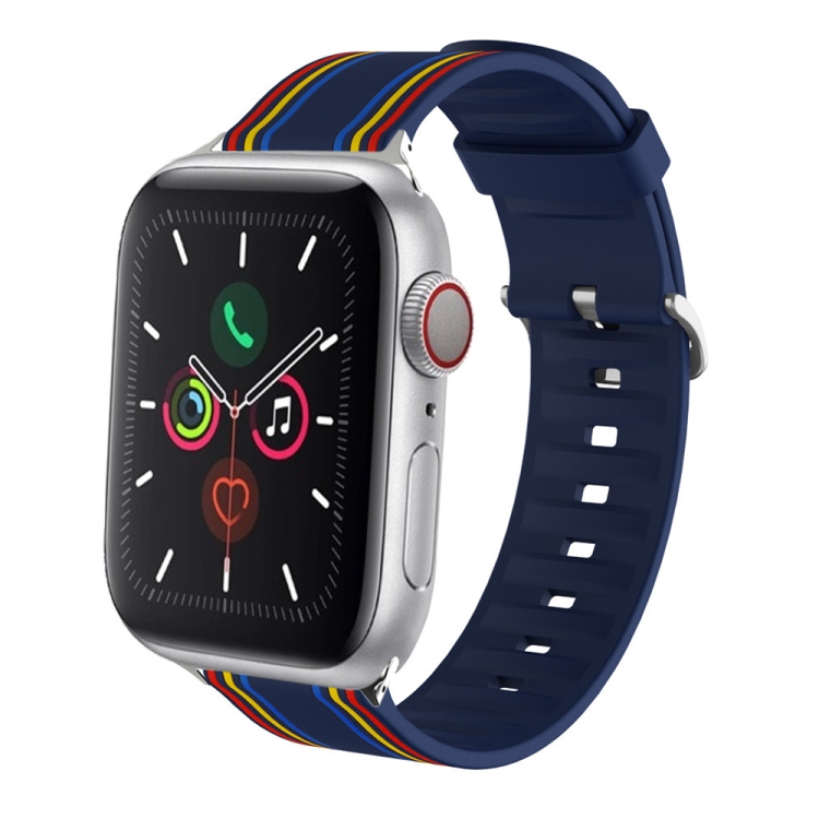 Silicone Replaceable Watch Band For Apple Watch Series 7 45mm / 6 & SE & 5 & 4 44mm / 3 & 2 & 1 42mm(13)