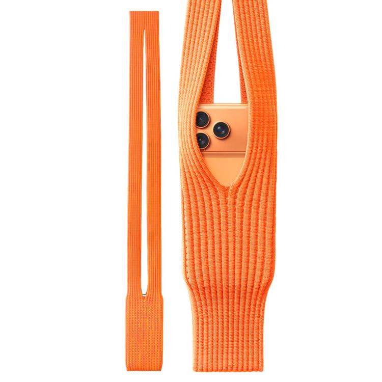 Single-Shoulder Accessory Phone Pocket Mini Bag, Size:Long(Orange)
