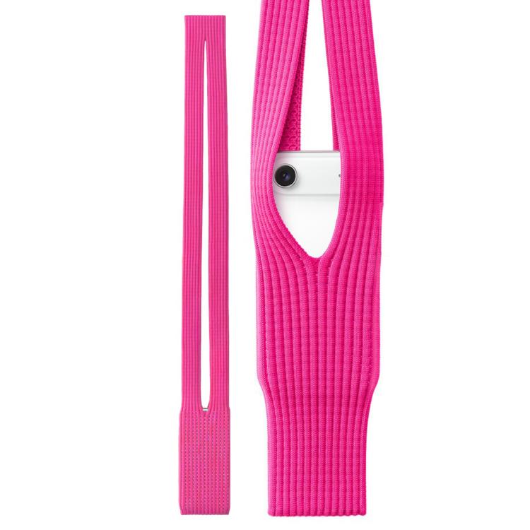 Single-Shoulder Accessory Phone Pocket Mini Bag, Size:Long(Rose Pink)