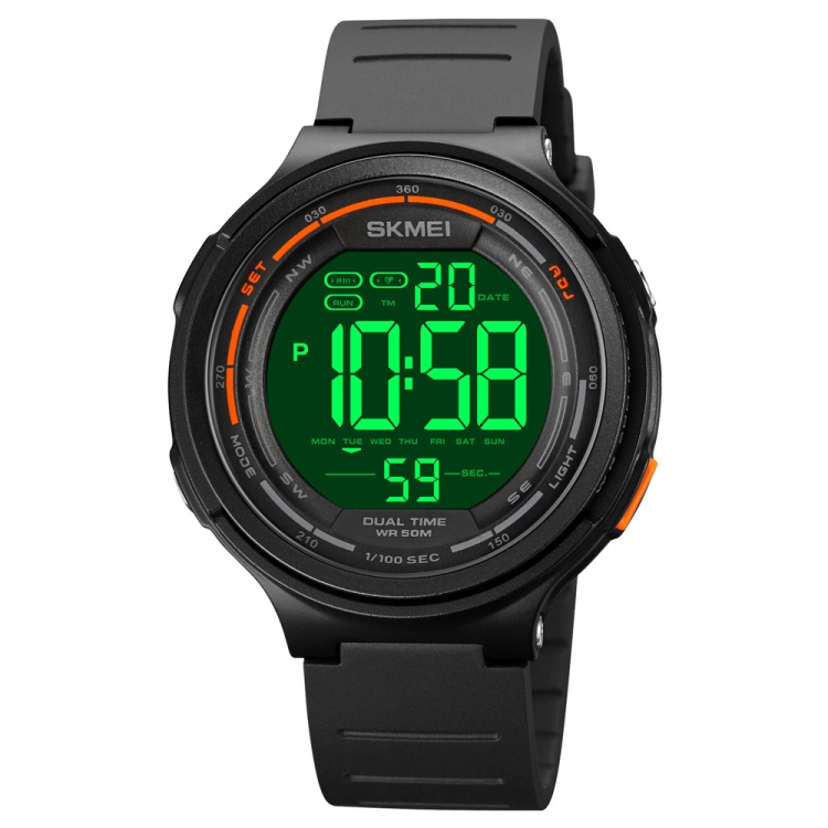 SKMEI 1841 Outdoor Sports Students Waterproof Luminous Countdown Watch(Black)