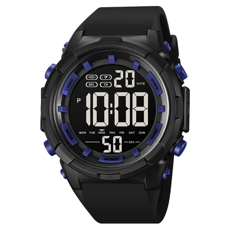 SKMEI 1845 Outdoor Waterproof Large Dial Multifunctional Sports Men Watch(Dark Blue)