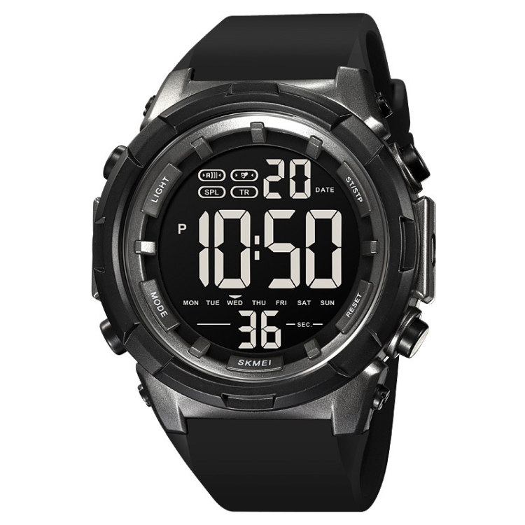 SKMEI 1845 Outdoor Waterproof Large Dial Multifunctional Sports Men Watch(Titanium)