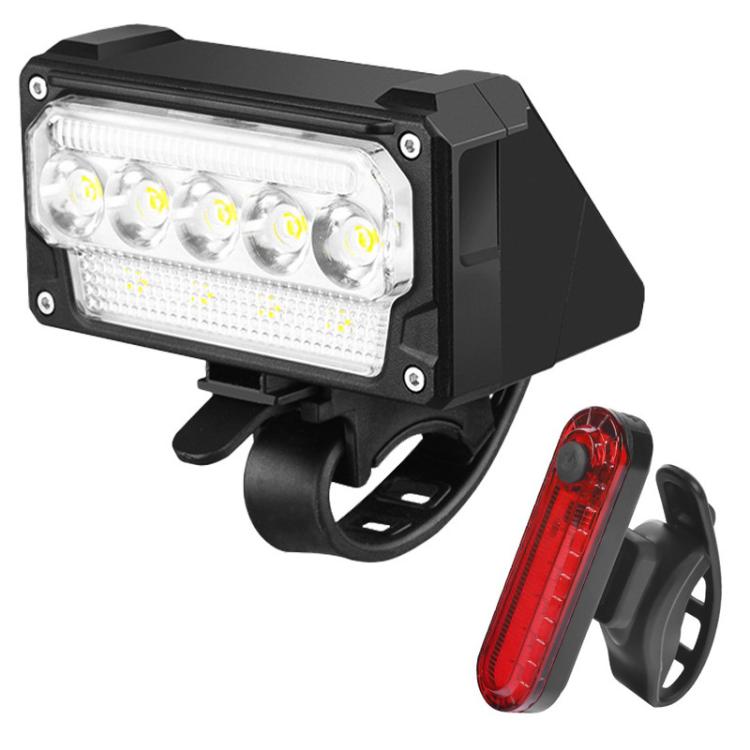 Smart Light-sensing Bicycle USB Charging Headlight For Night Riding, Specification: Headlight+Taillight
