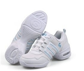 Soft Bottom Mesh Breathable Modern Dance Shoes Heightening Shoes for Women, Shoe Size:42( White)