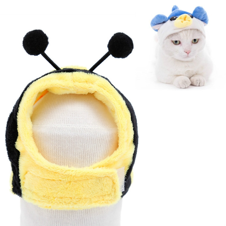 Soft Cat Headgear Cat Dog Cross Dress Pet Hat, Size: L(Bee)